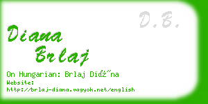 diana brlaj business card